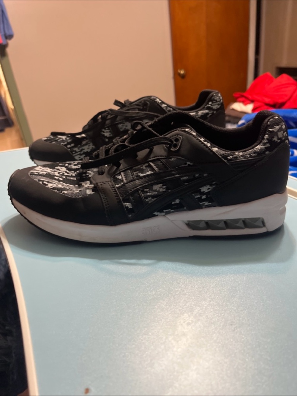 Asics Black and White Athletic Sneakers